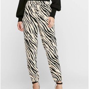 High Waisted Zebra Print Jogger Pant